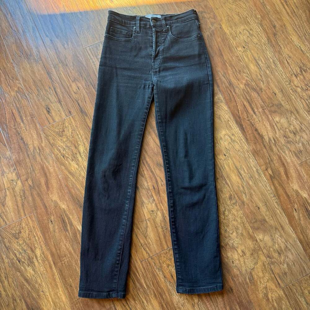 Everlane High Rise Slim-Straight Cigarette Size 26 Regular Black Jeans